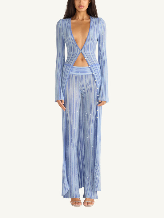 Nikita Dress - Sea Mist/Sailor Blue Stripe