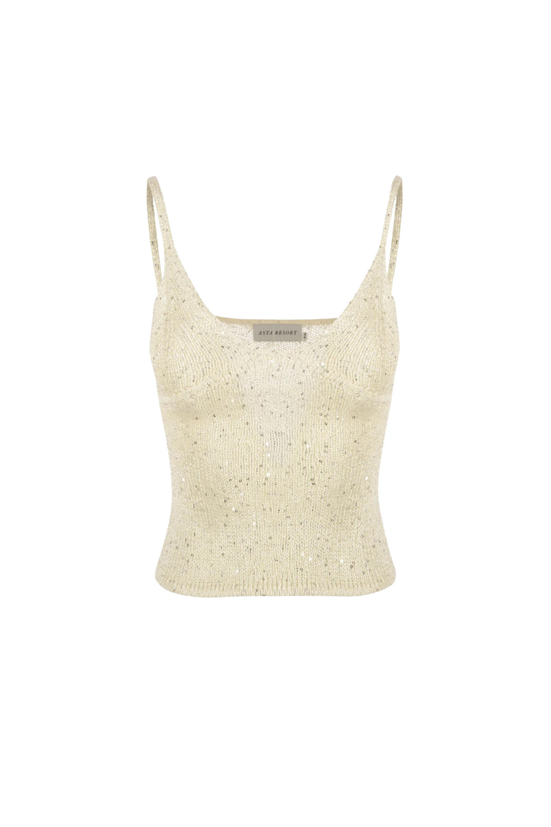 Carolina Camisole - Ivory Sequin