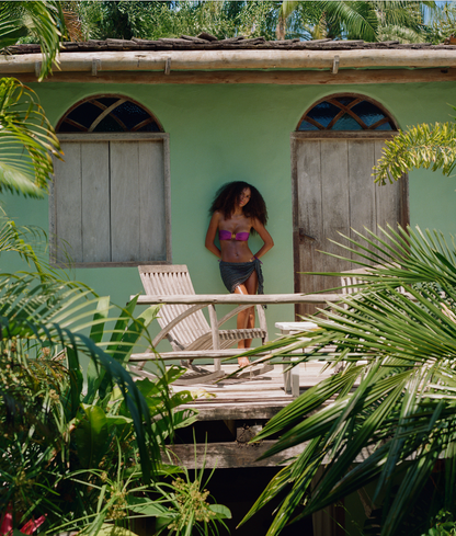 Ana Hand Crochet Sarong - Onyx
