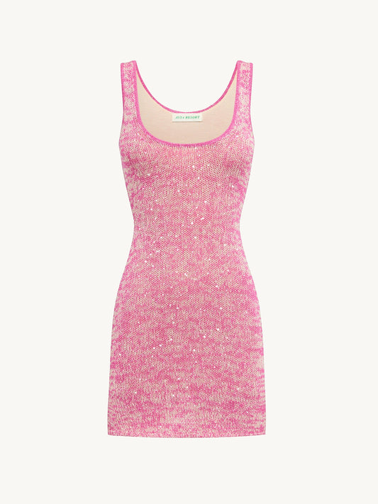 Ana Mini Dress - Hydrangea Pink Sequin