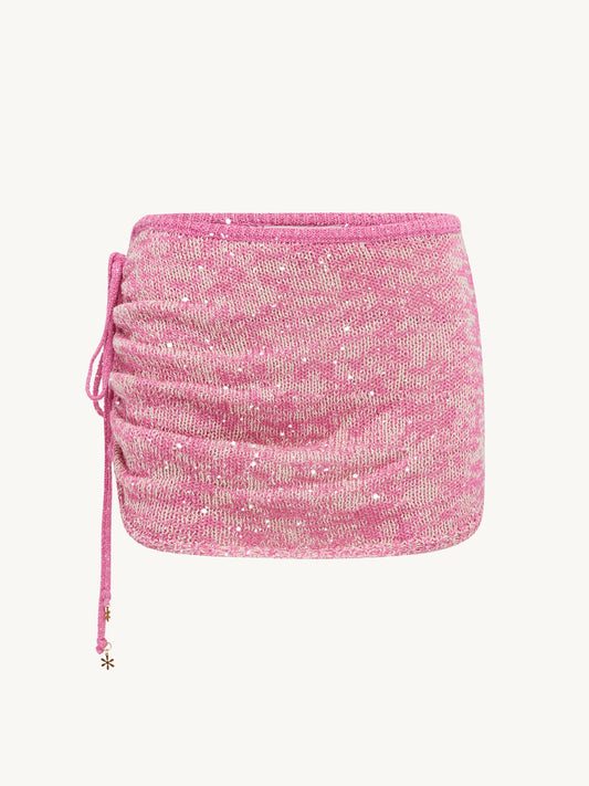 Olivia Mini Skirt - Hydrangea Pink Sequin