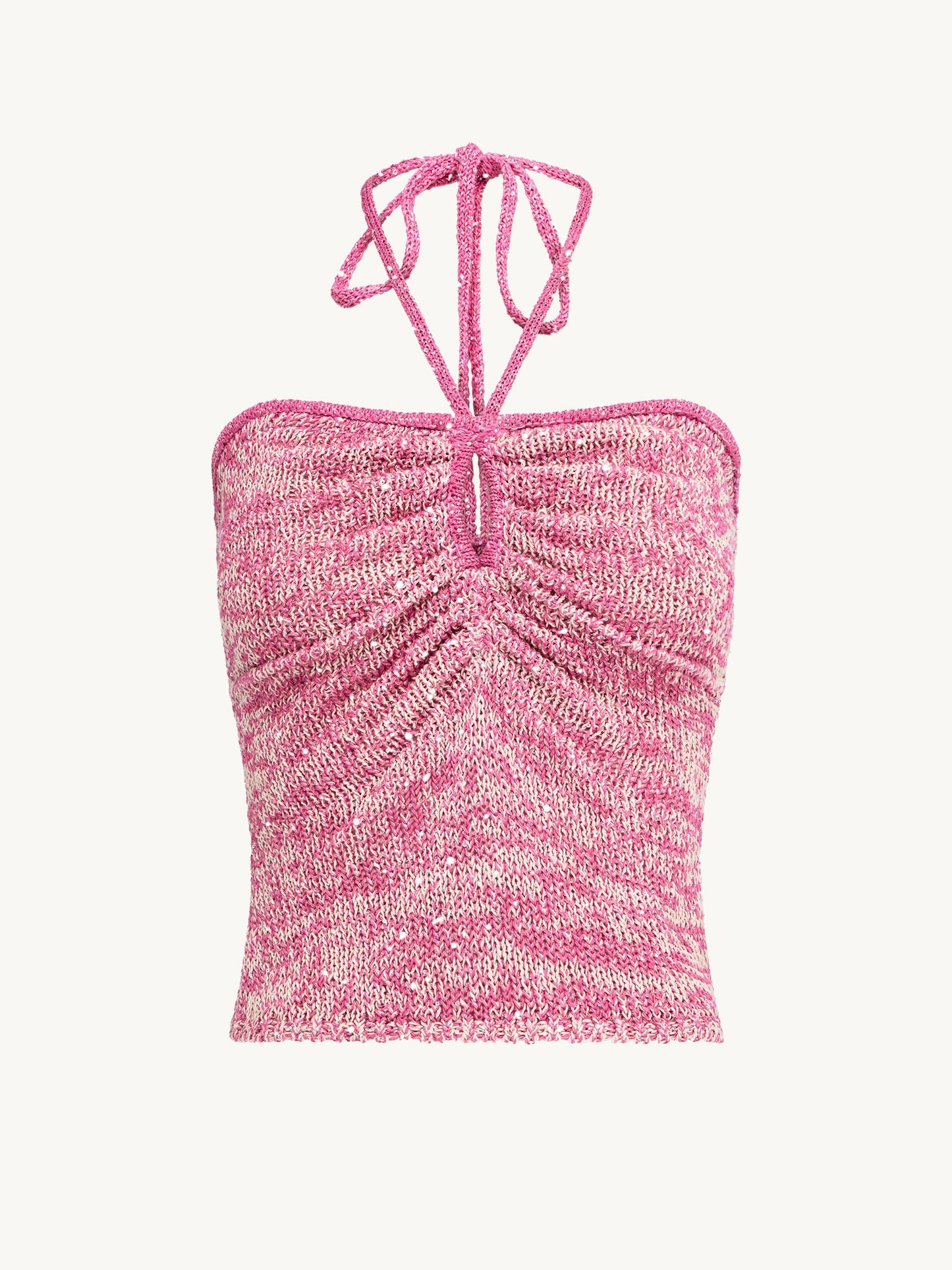 Olivia Halter Top - Hydrangea Pink Sequin