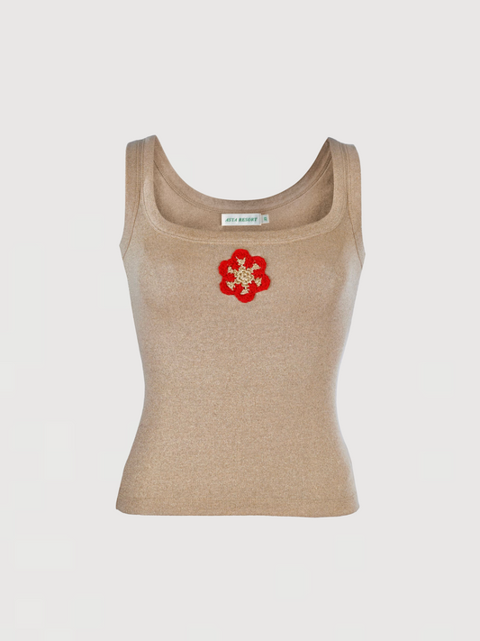 Asta Flower Camisole - Gold