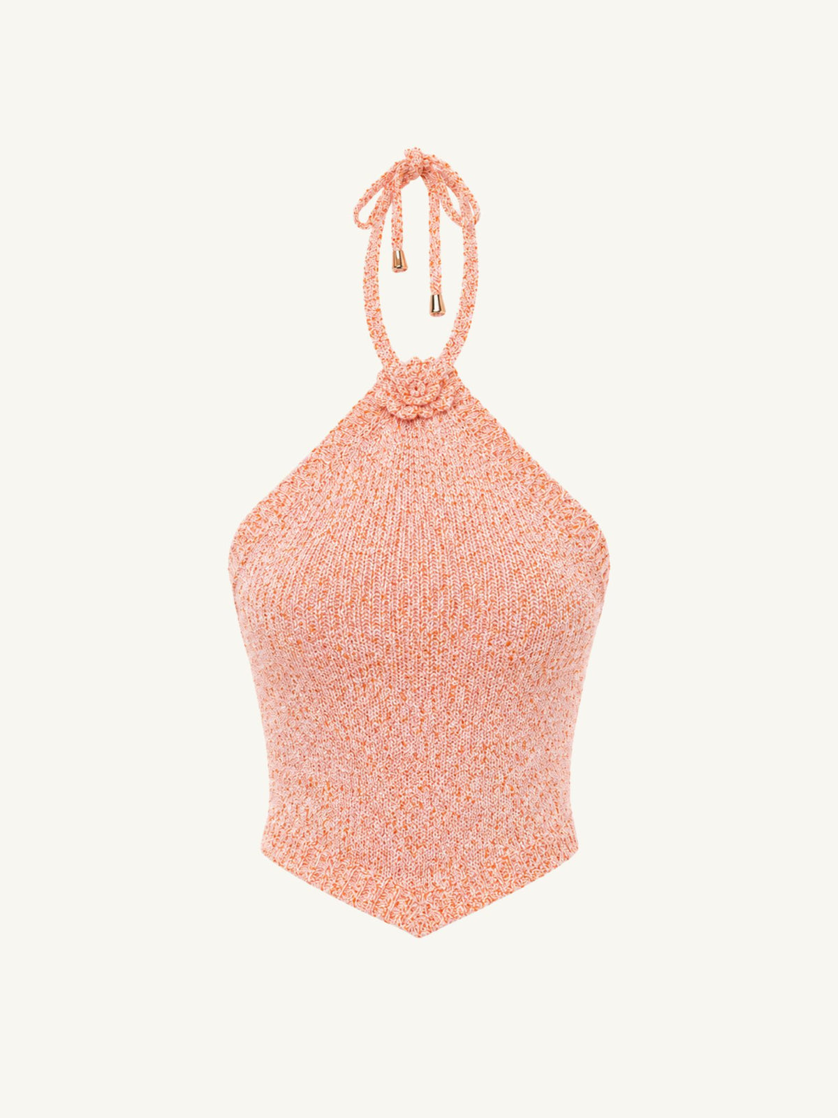 Teresa Scarf Top - Peach Sequin