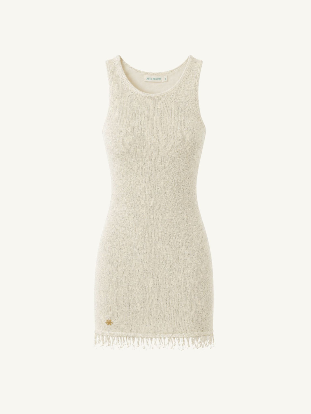 Natalia Mini Dress - Ivory Sequin