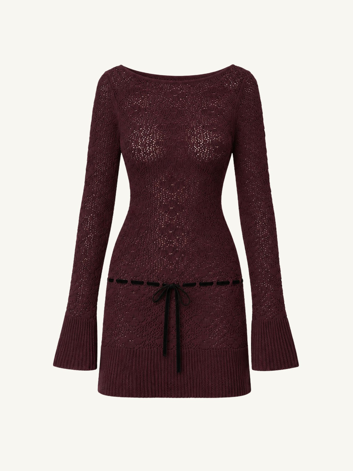 Vivienne Long Sleeve Mini Dress - Port