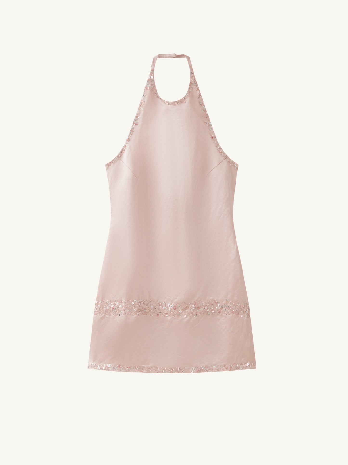 Marina Hand Beaded Mini Dress - Bon Bon Pink