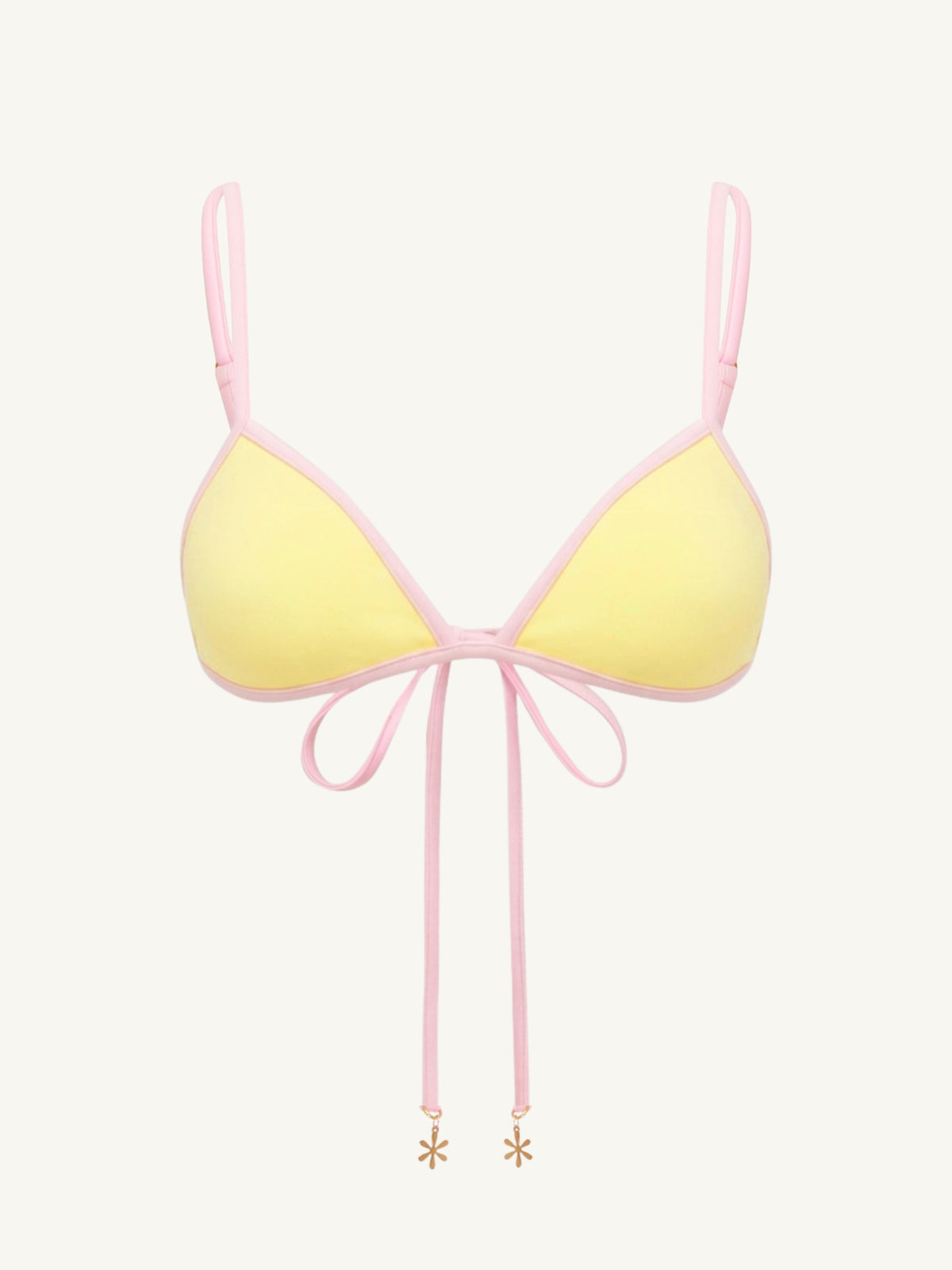 Iara Bikini Top - Lemon/Pink Salt