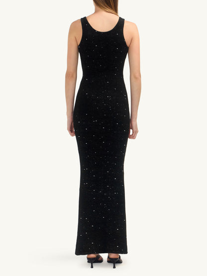 Ana Dress - Black/Silver Sequin