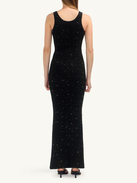 Ana Dress - Black/Silver Sequin