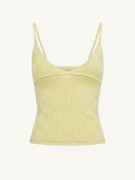 Pointelle Carolina Camisole - Lemon