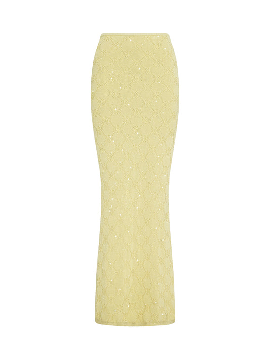 Pointelle Caroline Skirt - Lemon