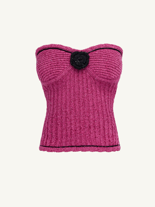 Colette Corset - Geranium Sequin