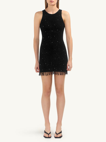 Natalia Mini Dress - Black/Silver Sequin