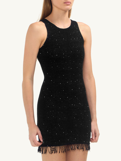 Natalia Mini Dress - Black/Silver Sequin