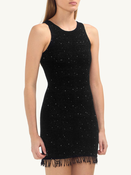 Natalia Mini Dress - Black/Silver Sequin