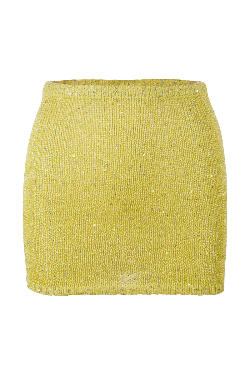 Ana skirt - Chartreuse Sequin